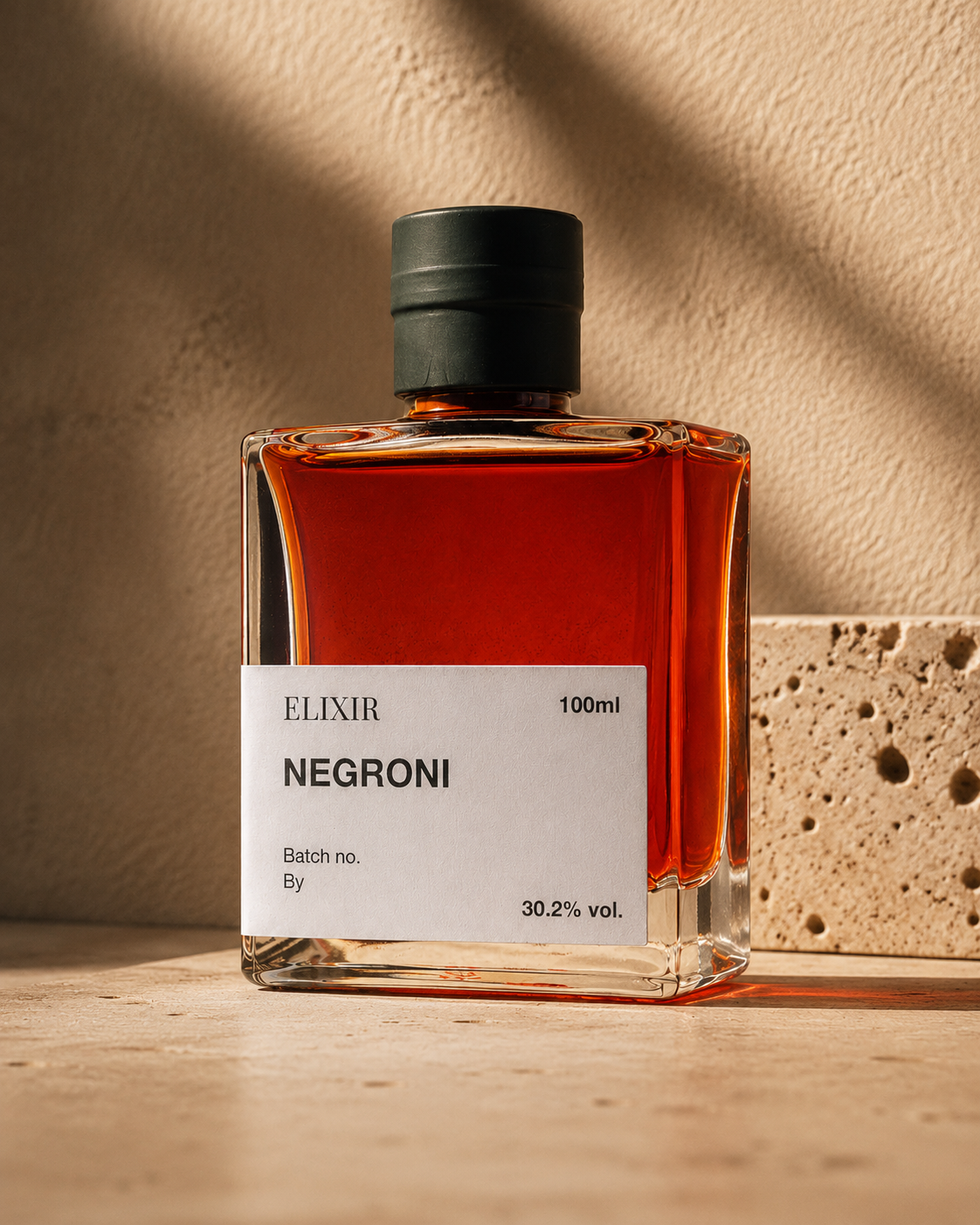 Nº II — Negroni bottle portrait