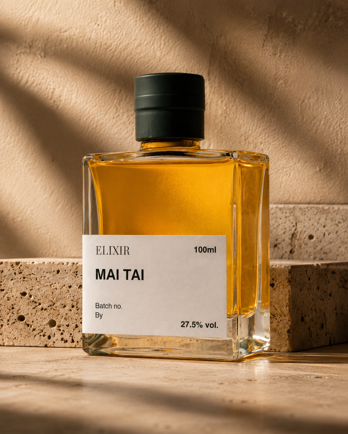 Nº III — Mai Tai bottle portrait